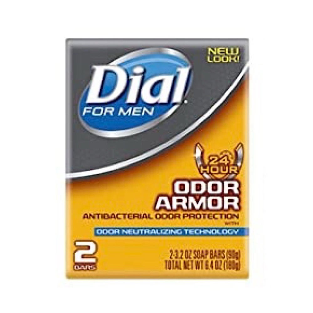 **LAST ONE** DISCONTINUED DIAL FOR MEN ODOR ARMOR BAR SOAP BAR (2 BARS IN TOTAL)